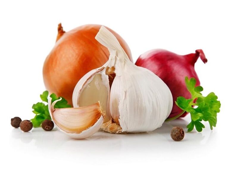 onion and garlic for strength